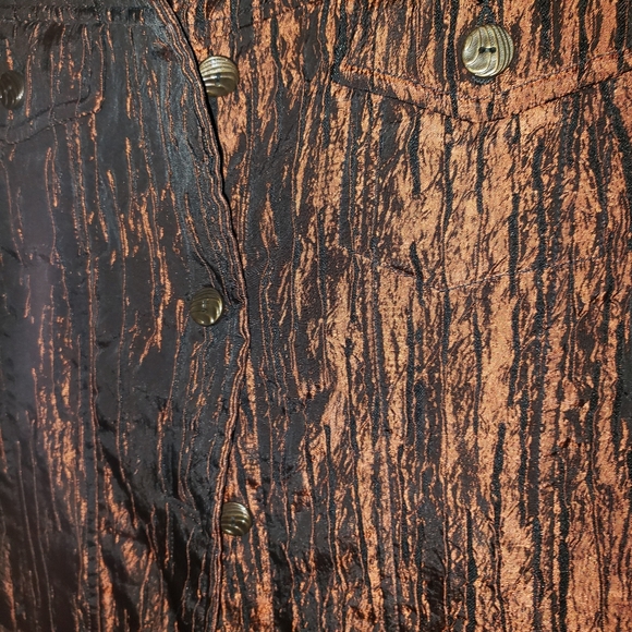 Size 14 Ruby Rd Metallic Bronze Jacket women's dressy coat 1x - Picture 3 of 6